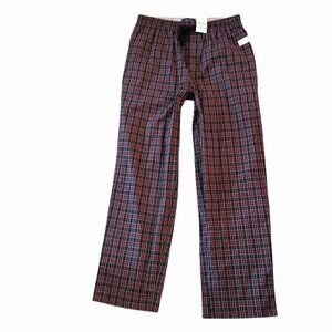 Nordstrom Black and Red Plaid Pajama Bottoms NWT Size L Men's Plaid PJs